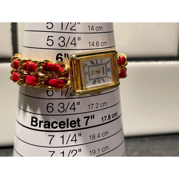 Gold and Red Rope Sonnet Watch - New Battery - Picture 7 of 7